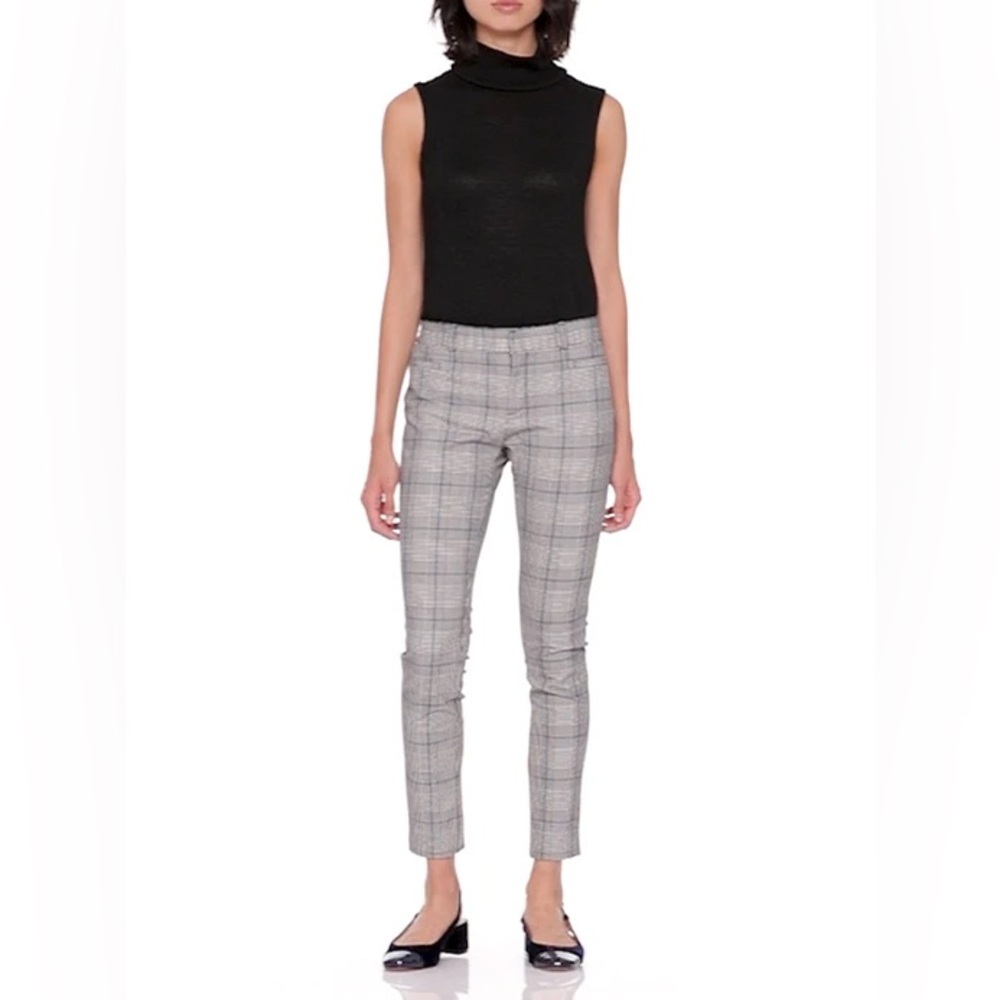 Banana Republic Gray Plaid Sloan Skinny Pants size 8L (long)